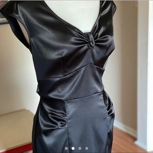 Black satin-like Stop Staring! dress